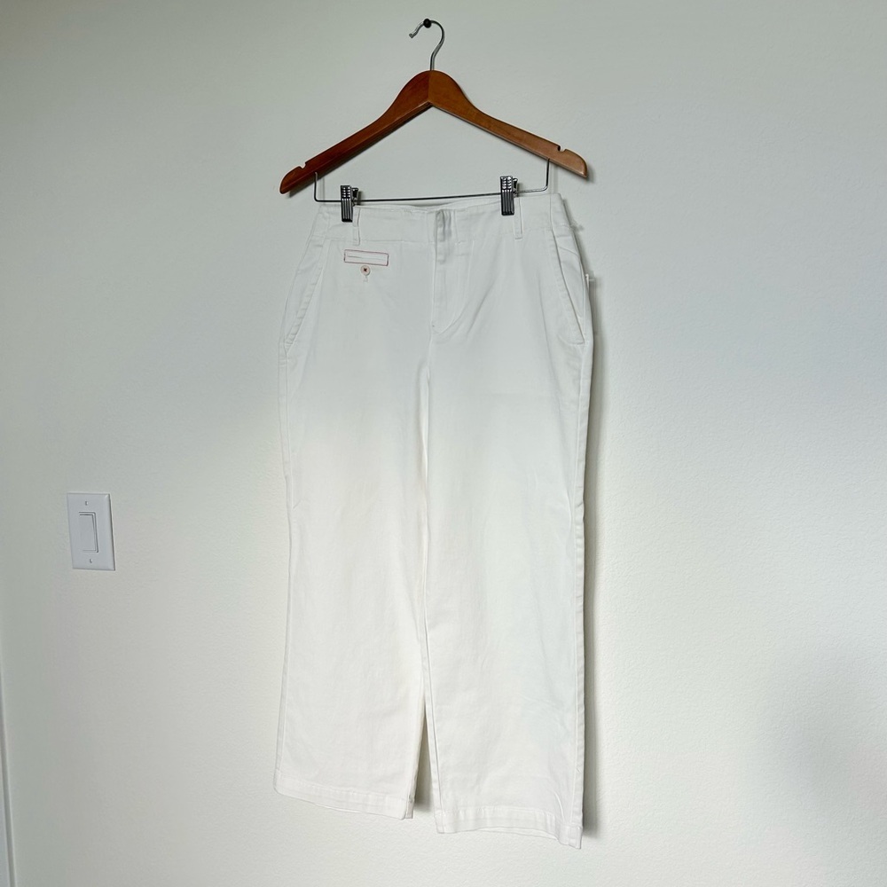 NWT Maeve by Anthropologie Wide Legged Cropped Pant in Ivory